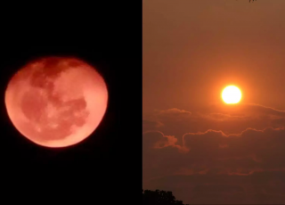 Lua vermelha e sol laranja em Campo Grande são efeitos de poluição e fumaça de incêndios no Pantanal