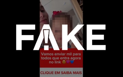 É #FAKE vídeo de Virginia Fonseca ao lado de filha anunciando PIX de R$ 1 mil para seguidores; trata-se de golpe